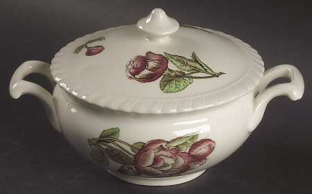 Old Flower Prints Sugar Bowl & Lid