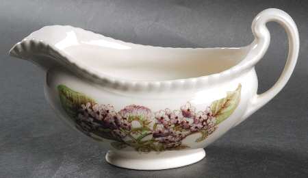 Old Flower Prints Gravy Boat