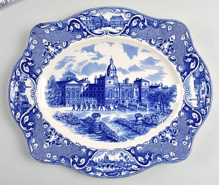 Old London Blue 11" Oval Serving Platter