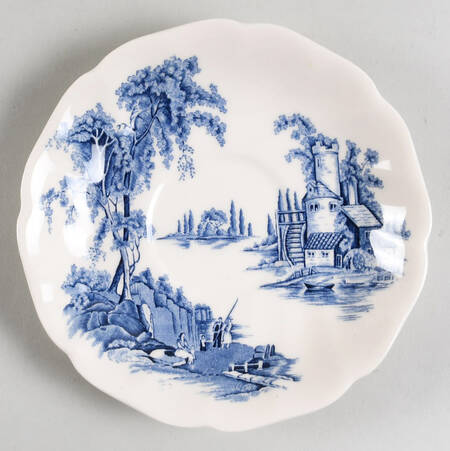 The Old Mill Blue Flat Cup