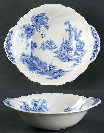 The Old Mill Blue Lugged Cereal Bowl