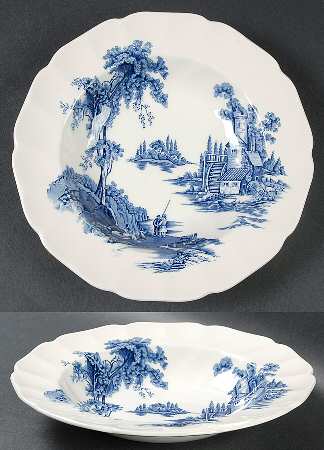 The Old Mill Blue Rim Soup Bowl