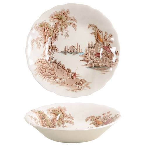 The Old Mill Brown Multicolor Fruit/Dessert (Sauce) Bowl