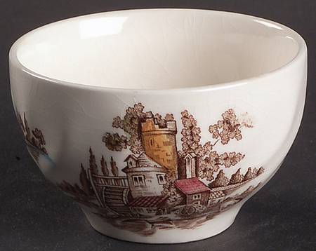 The Old Mill Brown Multicolor Mini Open Sugar Bowl
