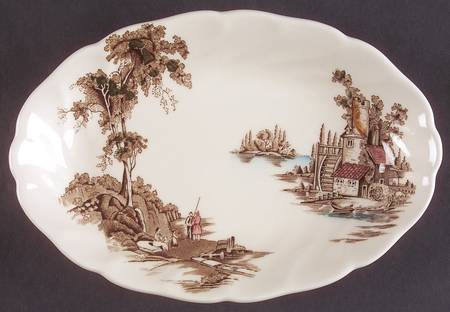 The Old Mill Brown Multicolor Relish/Gravy Underplate