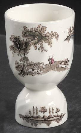 The Old Mill Brown Multicolor Double Egg Cup