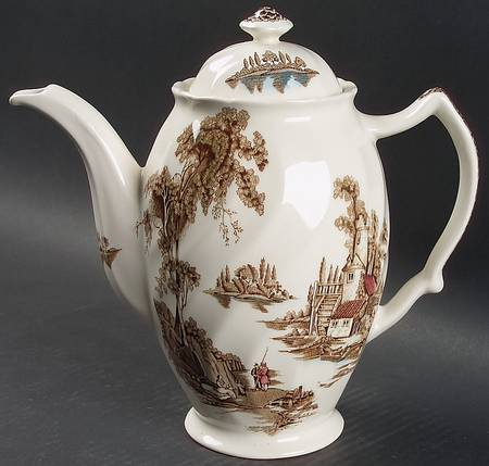 The Old Mill Brown Multicolor Coffee Pot & Lid