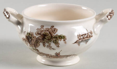 The Old Mill Brown Multicolor Mini Sugar Bowl No Lid