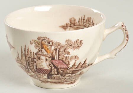 The Old Mill Brown Multicolor Flat Cup