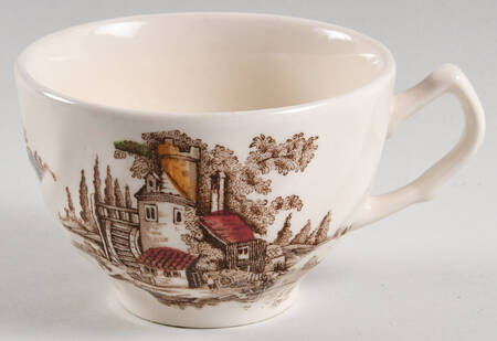 The Old Mill Brown Multicolor Flat Cup