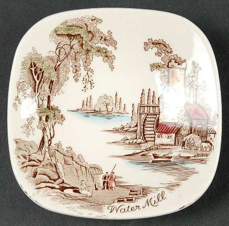 The Old Mill Brown Multicolor Small Ashtray