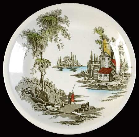 The Old Mill Brown Multicolor Bread and Butter Bowl
