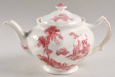 The Old Mill Pink Teapot & Lid