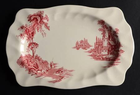 The Old Mill Pink 10" Rectangular Serving Platter