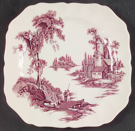 The Old Mill Purple Square Salad Plate