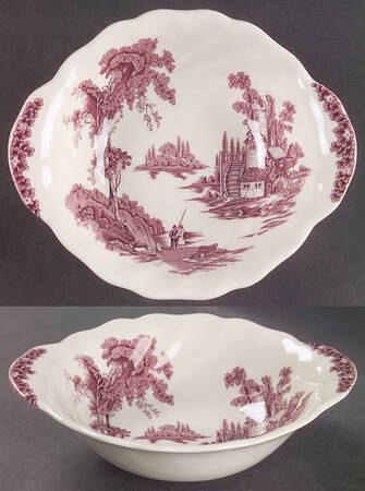 The Old Mill Purple Lugged Cereal Bowl