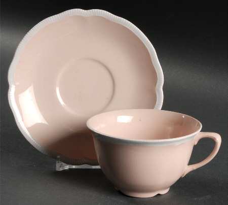 Old Staffordshire Flat Cup & Saucer Set