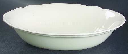 Old Staffordshire White 9" Oval Vegetable Bowl