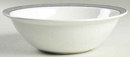 Orbit (Black & White) 8" Round Vegetable Bowl