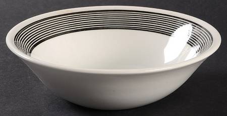 Orbit (Black & White) Coupe Cereal Bowl