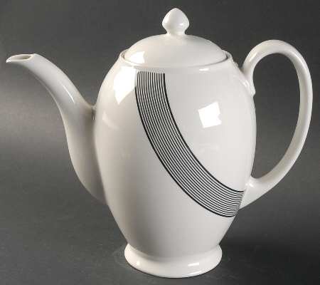 Orbit (Black & White) Coffee Pot & Lid