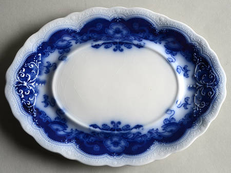 Oregon (Flow Blue) Underplate for Sauce Boat