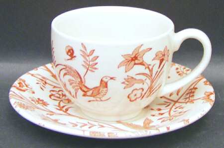Oriental Garden Flat Cup & Saucer Set