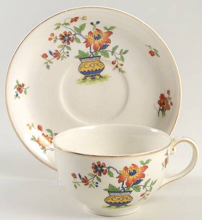 Orleans Flat Cup & Saucer Set