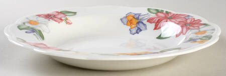 Orchid Splendour Large Rim Soup Bowl