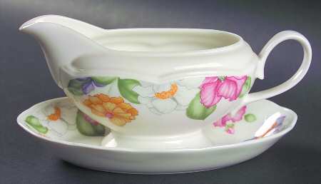 Orchid Splendour Gravy Boat & Underplate