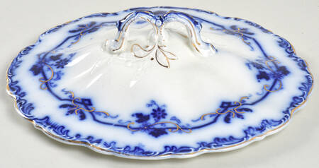 Oxford (Flow Blue) Lid for Round Vegetable