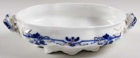 Oxford (Flow Blue) Oval Vegetable No Lid