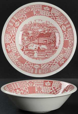 Patchwork Farm Pink Coupe Cereal Bowl