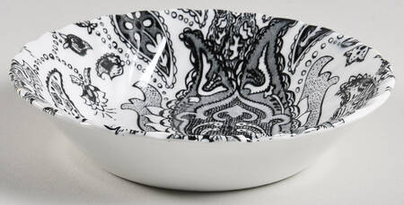 Paisley Black Fruit/Dessert (Sauce) Bowl by Johnson Brothers
