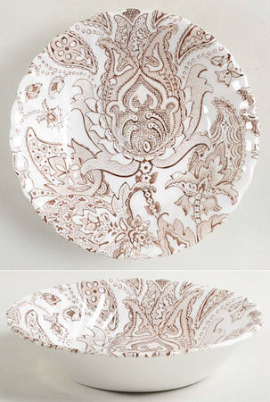 Paisley Brown Fruit/Dessert (Sauce) Bowl