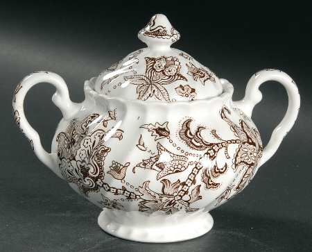 Paisley Brown Sugar Bowl & Lid