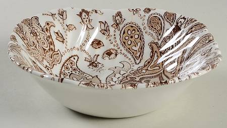 Paisley Brown Square Cereal Bowl
