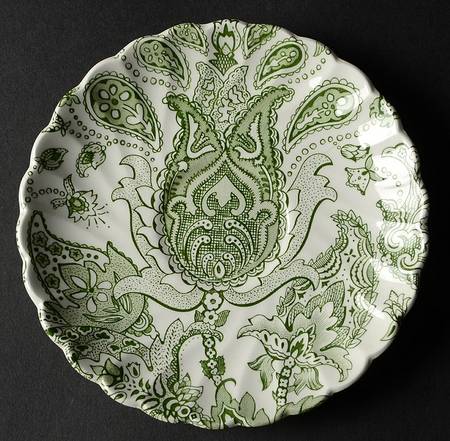 Paisley Green Saucer