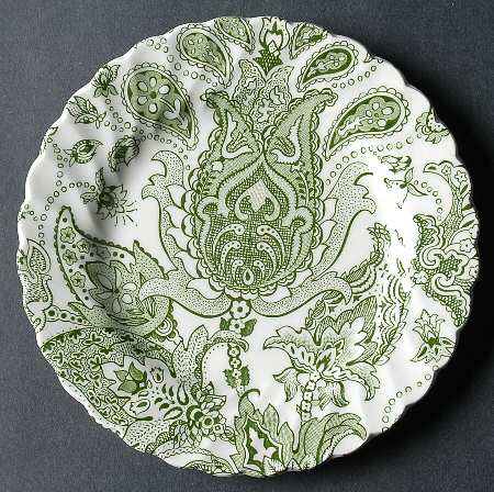 Paisley Green Bread & Butter Plate