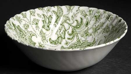 Paisley Green 8" Round Vegetable Bowl