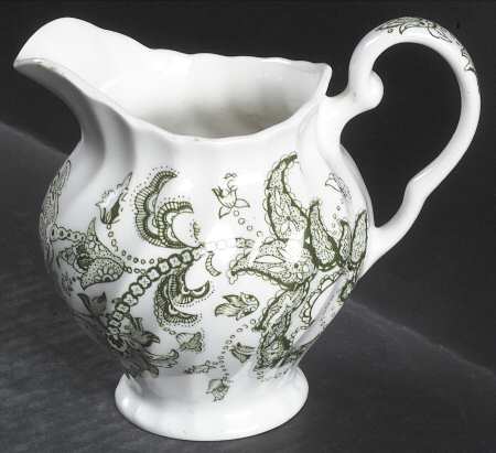 Paisley Green Creamer