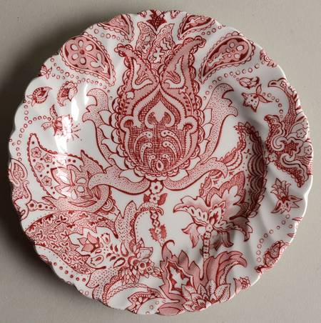 Paisley Red Bread & Butter Plate