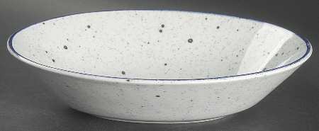Patio Blue 9" Oval Vegetable Bowl