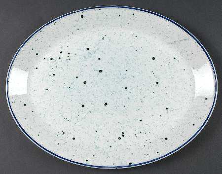 Patio Blue 12" Oval Serving Platter
