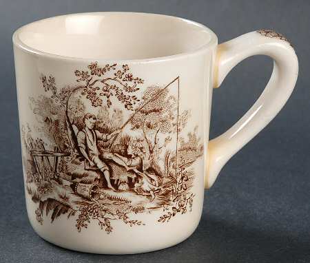 Pastorale Toile De Jouy Brown Mug