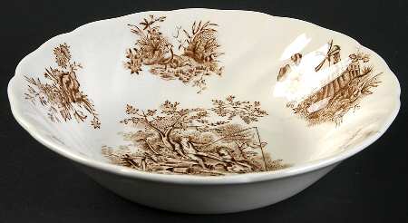 Pastorale Toile De Jouy Brown Fruit/Dessert (Sauce) Bowl