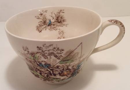 Pastorale Toile De Jouy Brown Multicolor Oversized Cup