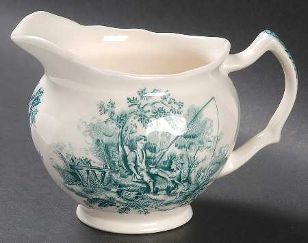 Pastorale Toile De Jouy Green Blue Creamer