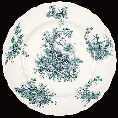 Pastorale Toile De Jouy Green Blue by Johnson Brothers