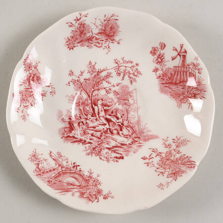 Pastorale Toile De Jouy Pink Saucer